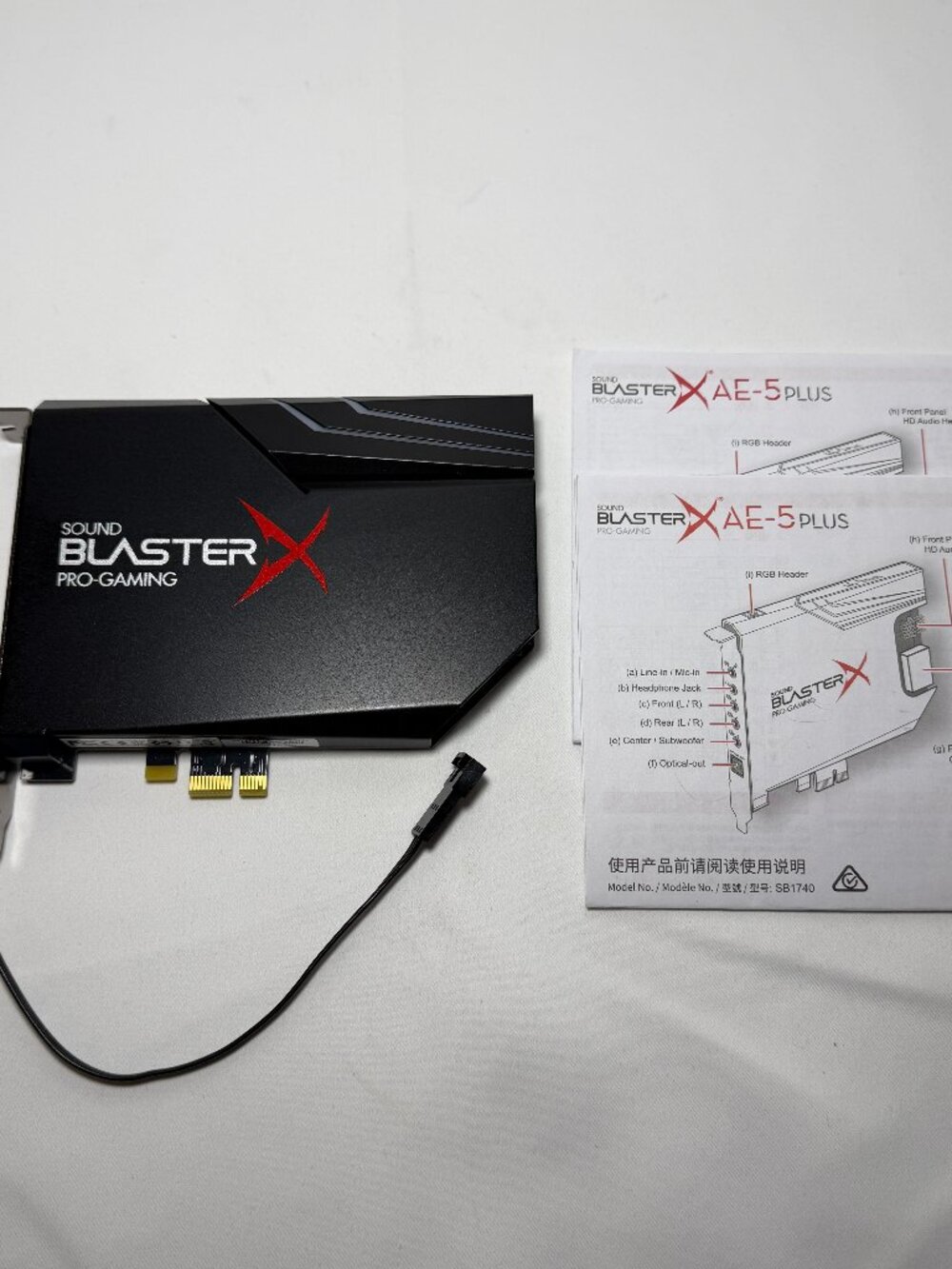 Creative Sound Blaster X Pro-Gaming AE-5 Plus Sound Card SB1740 Tested Working